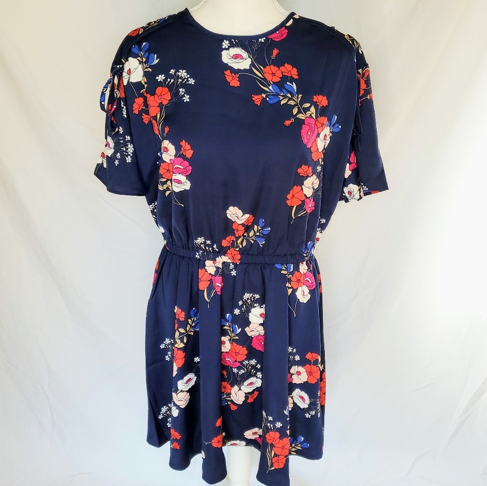 Popsugar Navy Floral Dress